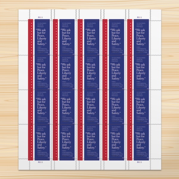 046f288f9b9b3c452fa23194f1d9138ad86c8ff6 2024 First Continental Congress Forever First Class Postage Stamps - Image 1