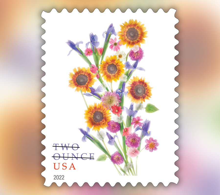 2022 Sunflower Bouquet Forever First Class Postage Stamps