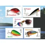 2025 Freshwater Fishing Lures Forever First Class Postage Stamps