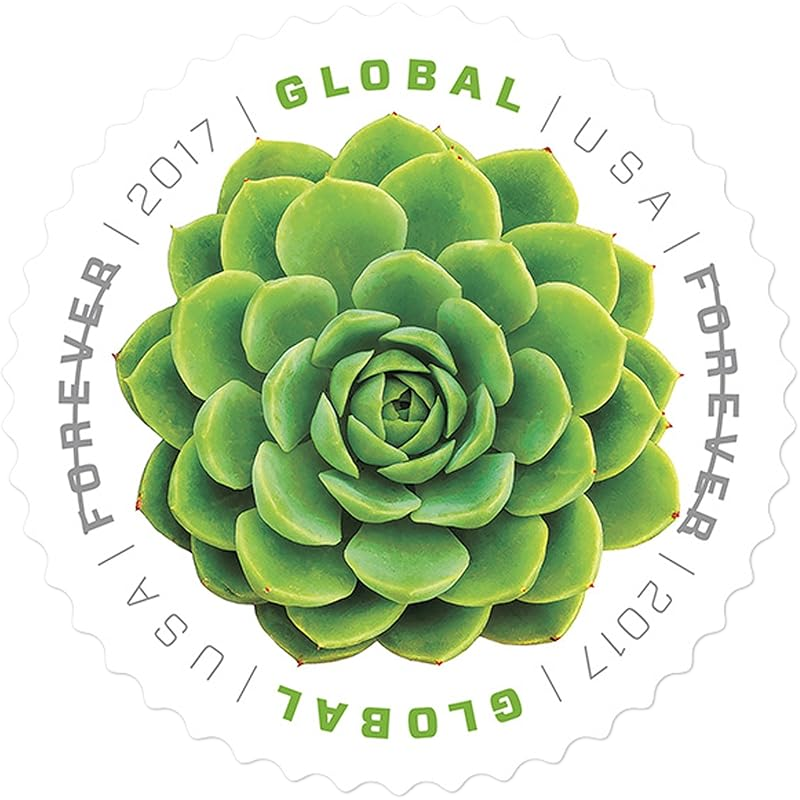 2017 Green Succulent Forever First Class Postage Stamps