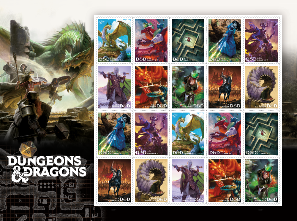 d120f84bbb3b74f57a15cb67dd4bb874ded8d310 2024 Dungeons & Dragons Forever First Class Postage Stamps - Image 1