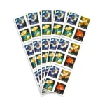 2000 4 Different Flowers Forever First Class Postage Stamps