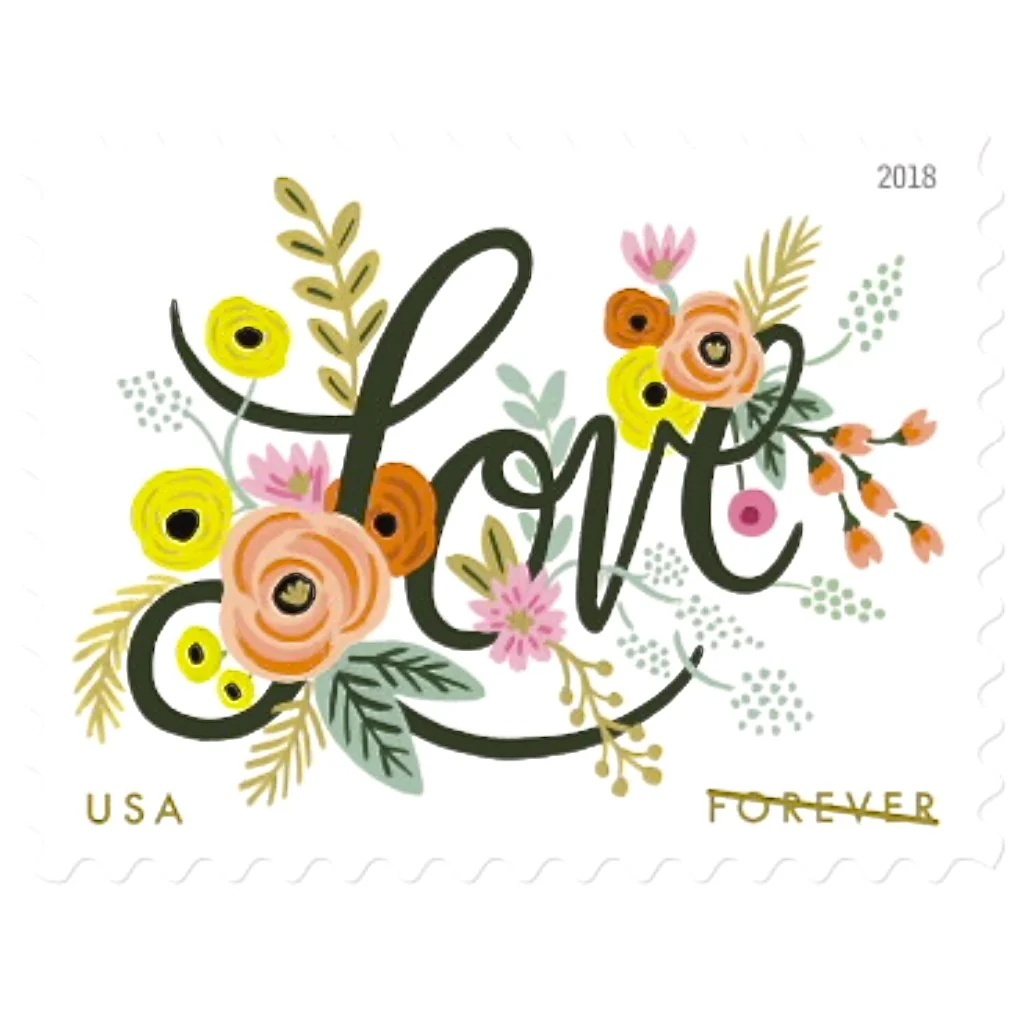 2018 Love Flourishes Forever First Class Postage Stamps