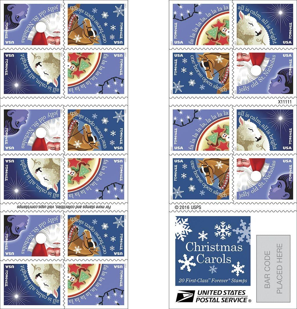 2017 Christmas Carols Forever First Class Postage Stamps